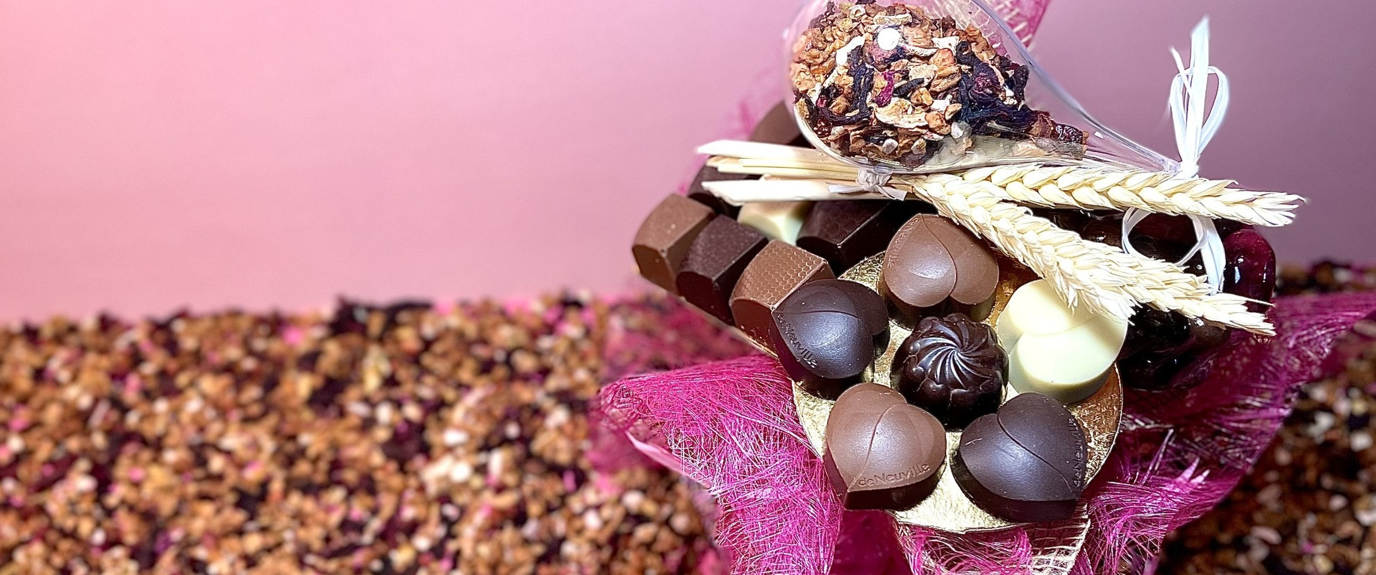 Bouquet de chocolat pour la fête des mères qui allie chocolat et infusion